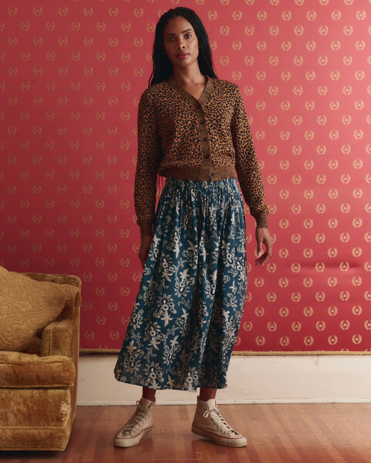 The Great Skirt The Viola Skirt, Indigo Bandana Soho-Boutique