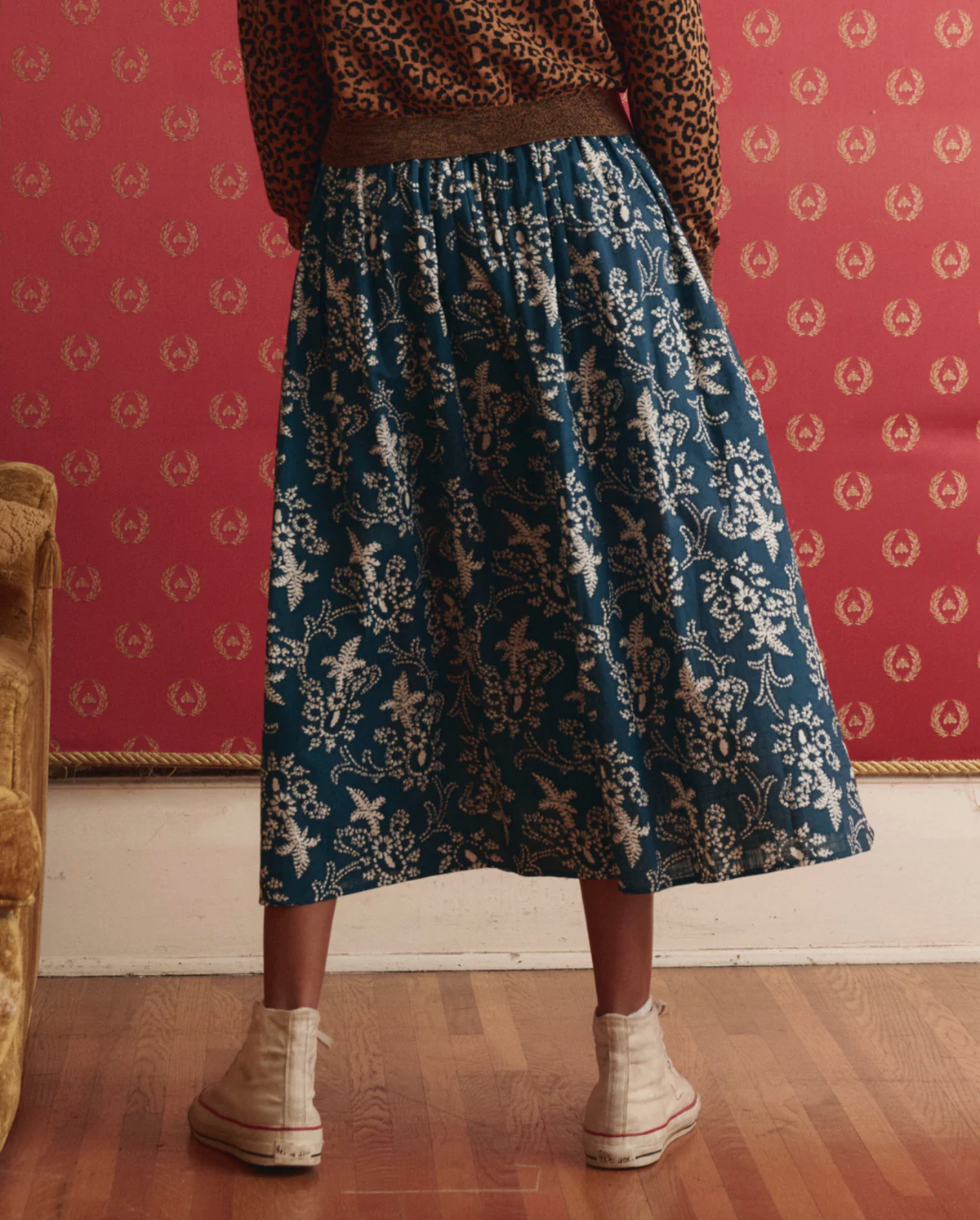 The Great Skirt The Viola Skirt, Indigo Bandana Soho-Boutique