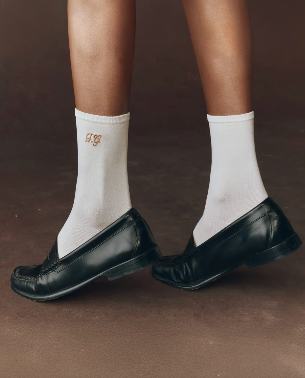 The Great Socks The Monogrammed Trouser Sock, Cream Soho-Boutique