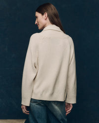 The Great Sweater The Cashmere Cable Lodge Cardigan, Cream Soho-Boutique