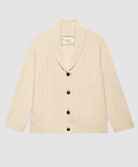 The Great Sweater The Cashmere Cable Lodge Cardigan, Cream Soho-Boutique