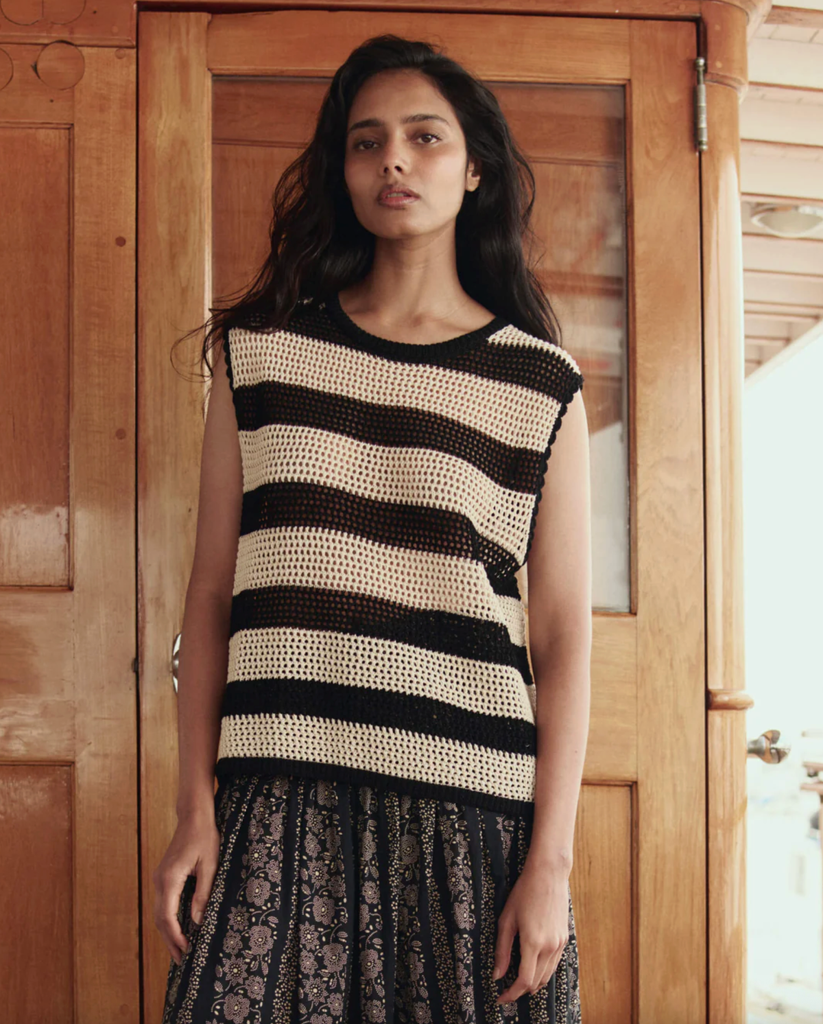The Great Sweater The Crotchet Sweater Shell, Bland and Cream Soho-Boutique