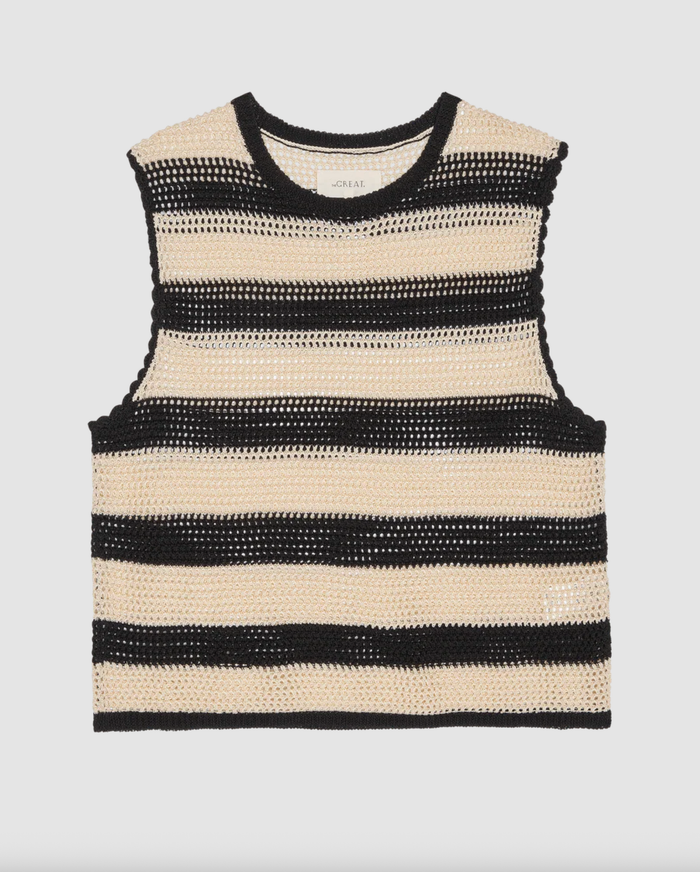 The Great Sweater The Crotchet Sweater Shell, Bland and Cream Soho-Boutique