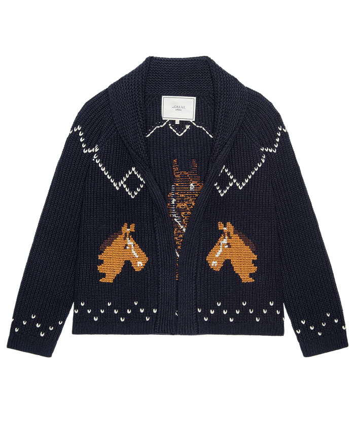 The Great Sweater The Horse Lodge Cardigan, Navy Soho-Boutique