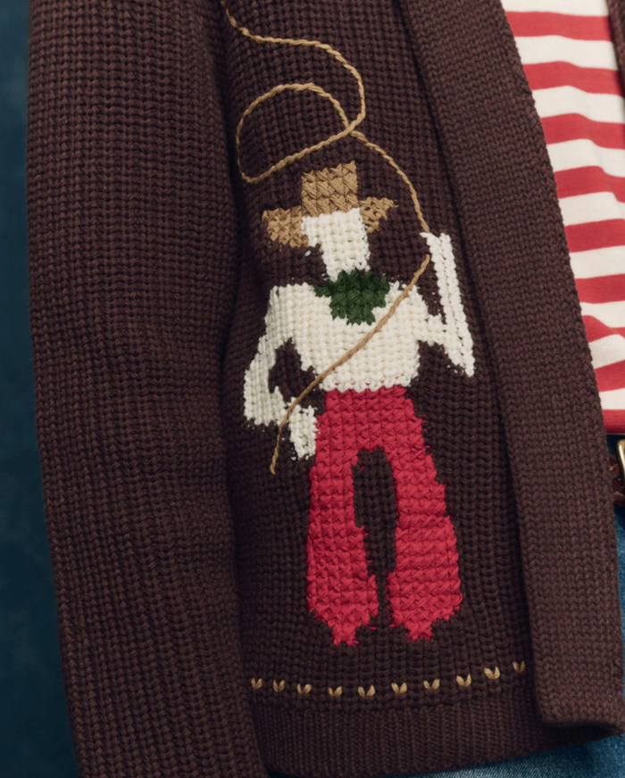The Great Sweater The Lasso Lodge Cardigan, Umber Soho-Boutique