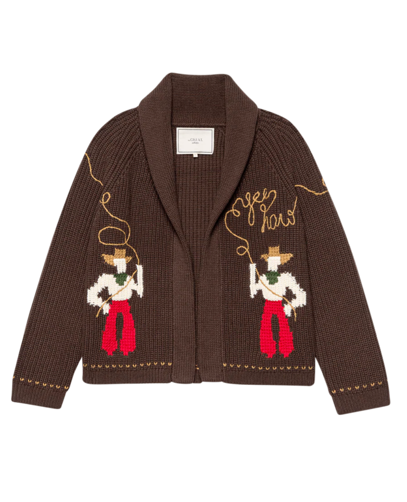 The Great Sweater The Lasso Lodge Cardigan, Umber Soho-Boutique