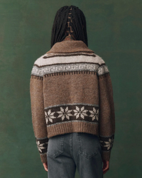 The Great Sweater The Nordic Scholar Cardigan, Hickory Fair Isle Soho-Boutique