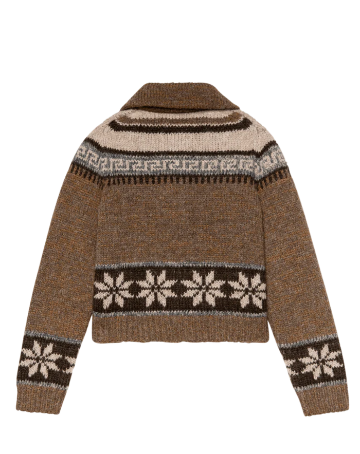 The Great Sweater The Nordic Scholar Cardigan, Hickory Fair Isle Soho-Boutique