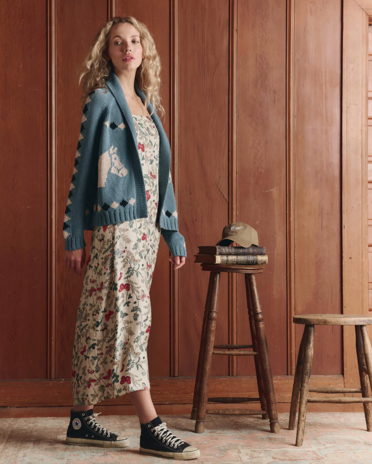 The Great Sweater The Stable Lodge Cardigan, Blue Bell Soho-Boutique