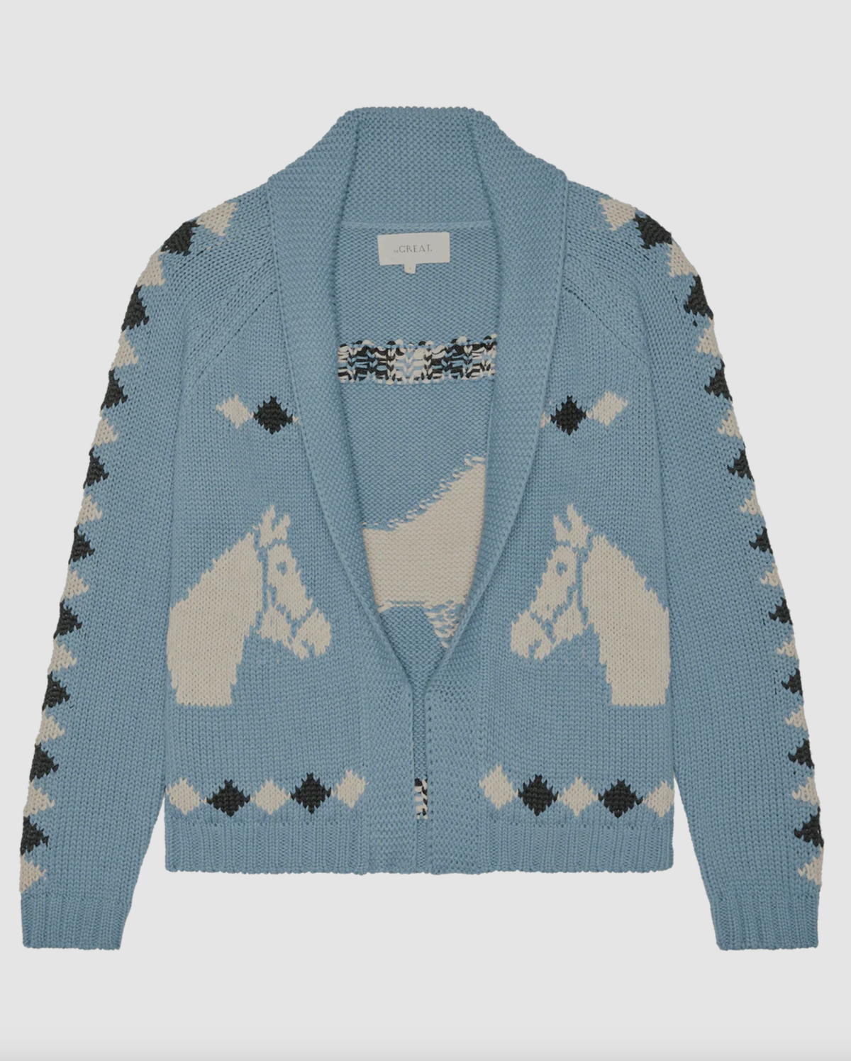 The Great Sweater The Stable Lodge Cardigan, Blue Bell Soho-Boutique