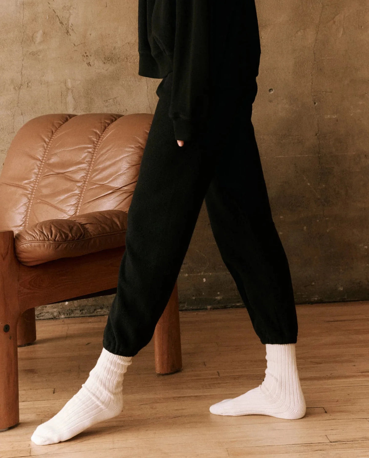 The Great Sweatpants The Fleece Stadium Sweatpant, Almost Black Soho-Boutique