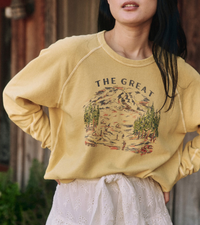 The Great Sweatshirt The College Sweatshirt, Straw Graphic Soho-Boutique