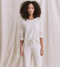 The Great T-Shirt The Long Sleeve Crop Tee, Washed White Soho-Boutique