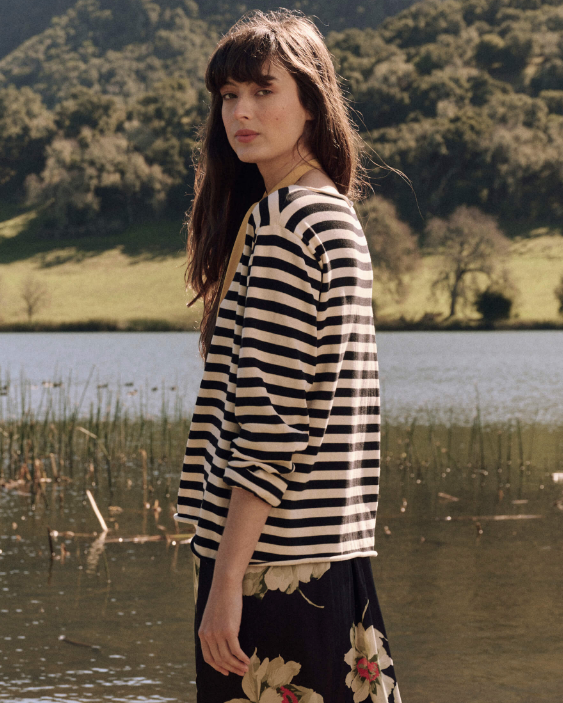 The Great The Sailor Sweater, Black Stripe Soho-Boutique