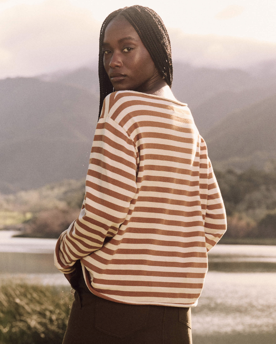 The Great The Sailor Sweater, Camel Stripe Soho-Boutique