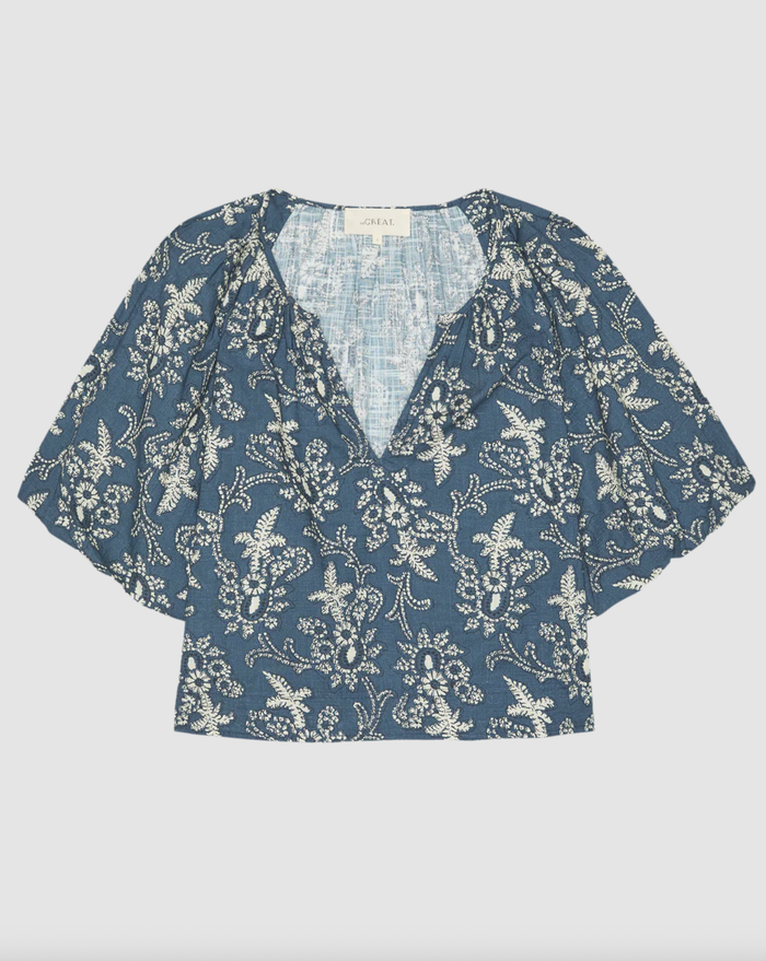 The Great Top The Blythe Top, Indigo Bandana Soho-Boutique