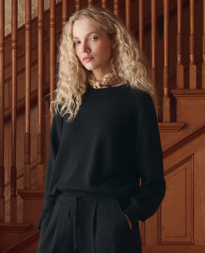 The Great Top The Oversized Pullover, Black Soho-Boutique