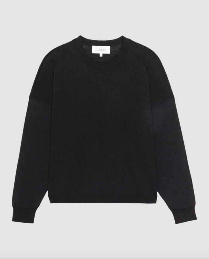 The Great Top The Oversized Pullover, Black Soho-Boutique