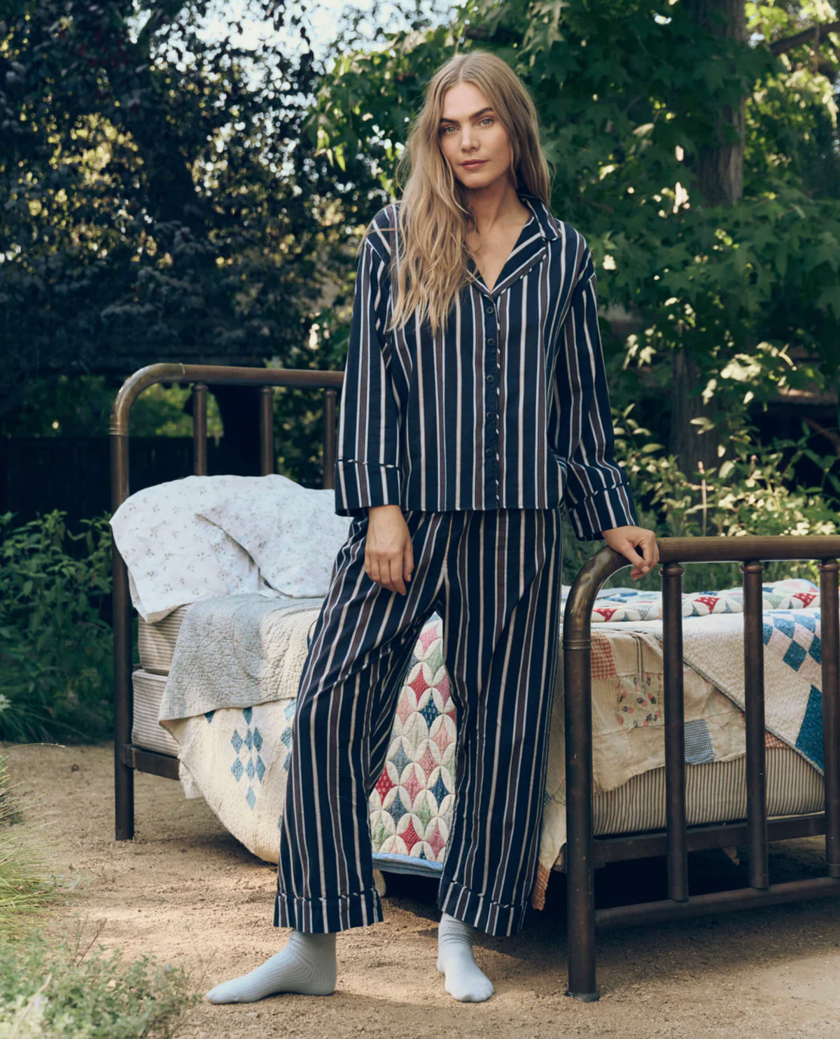 The Great Top The Pajama Shirt, Coastline Stripe Soho-Boutique