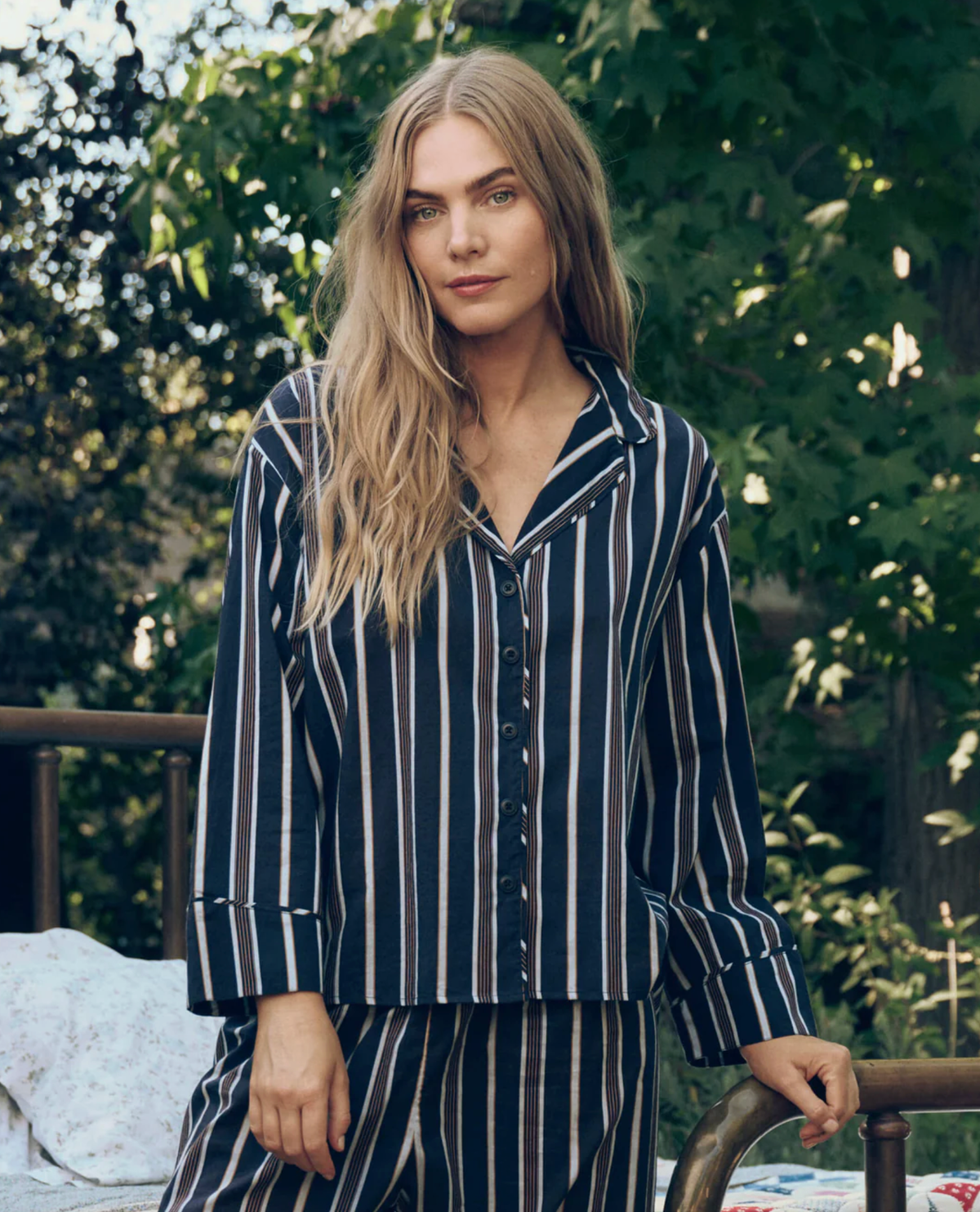 The Great Top The Pajama Shirt, Coastline Stripe Soho-Boutique