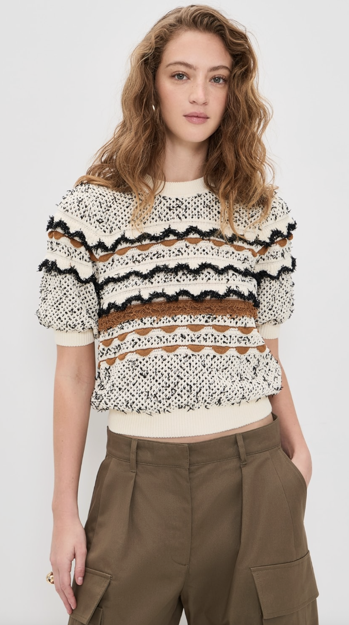 Ulla Johnson Andira Knit Top, Scallop Soho-Boutique