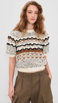 Ulla Johnson Andira Knit Top, Scallop Soho-Boutique
