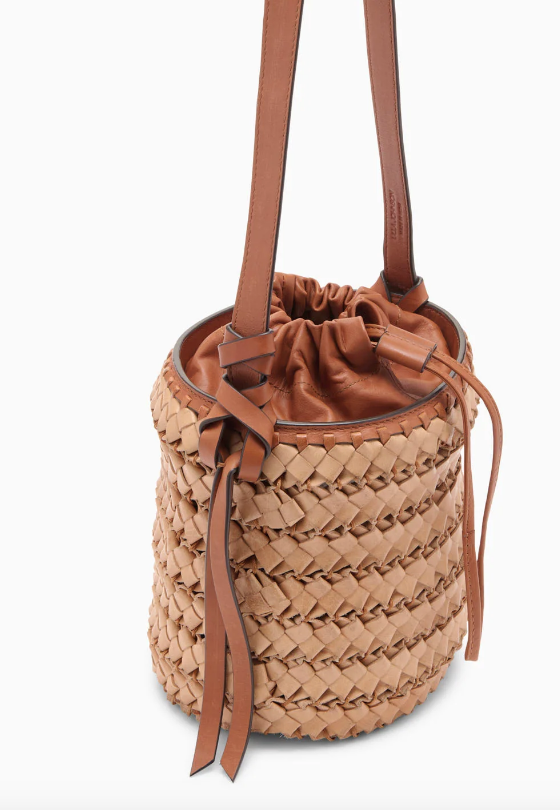 Ulla Johnson Bag Imani Woven Bucket, Natural Soho-Boutique