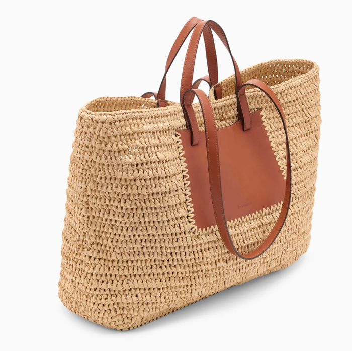 Ulla Johnson Bag Lali Large Raffia Tote, Natural Soho-Boutique