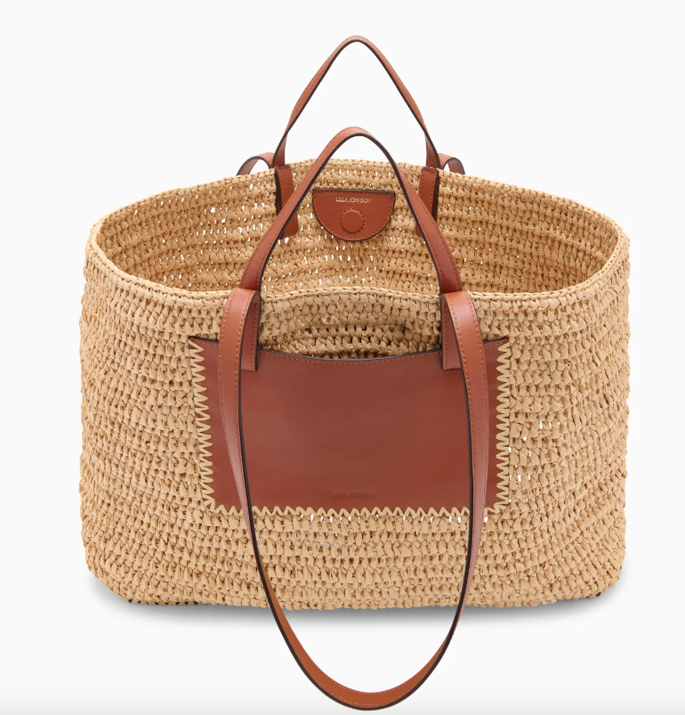 Ulla Johnson Bag Lali Large Raffia Tote, Natural Soho-Boutique