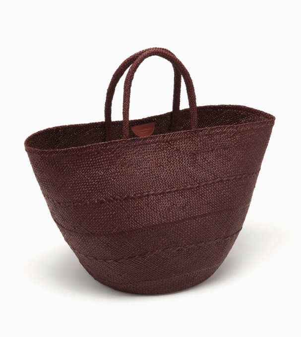 Ulla Johnson Bag Marta Large Basket Tote, Chocolate Soho-Boutique