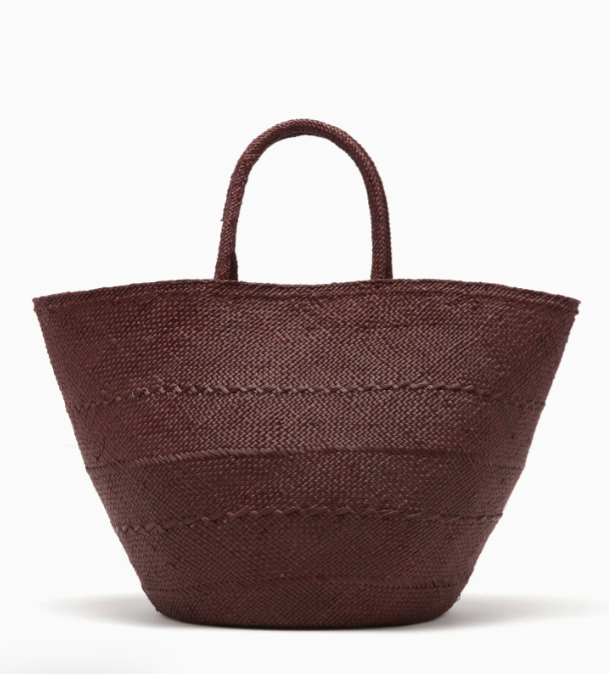 Ulla Johnson Bag Marta Large Basket Tote, Chocolate Soho-Boutique