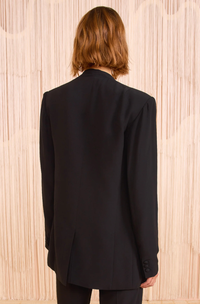 Ulla Johnson Blazer Elea Draped Front Jacket, Noir Soho-Boutique