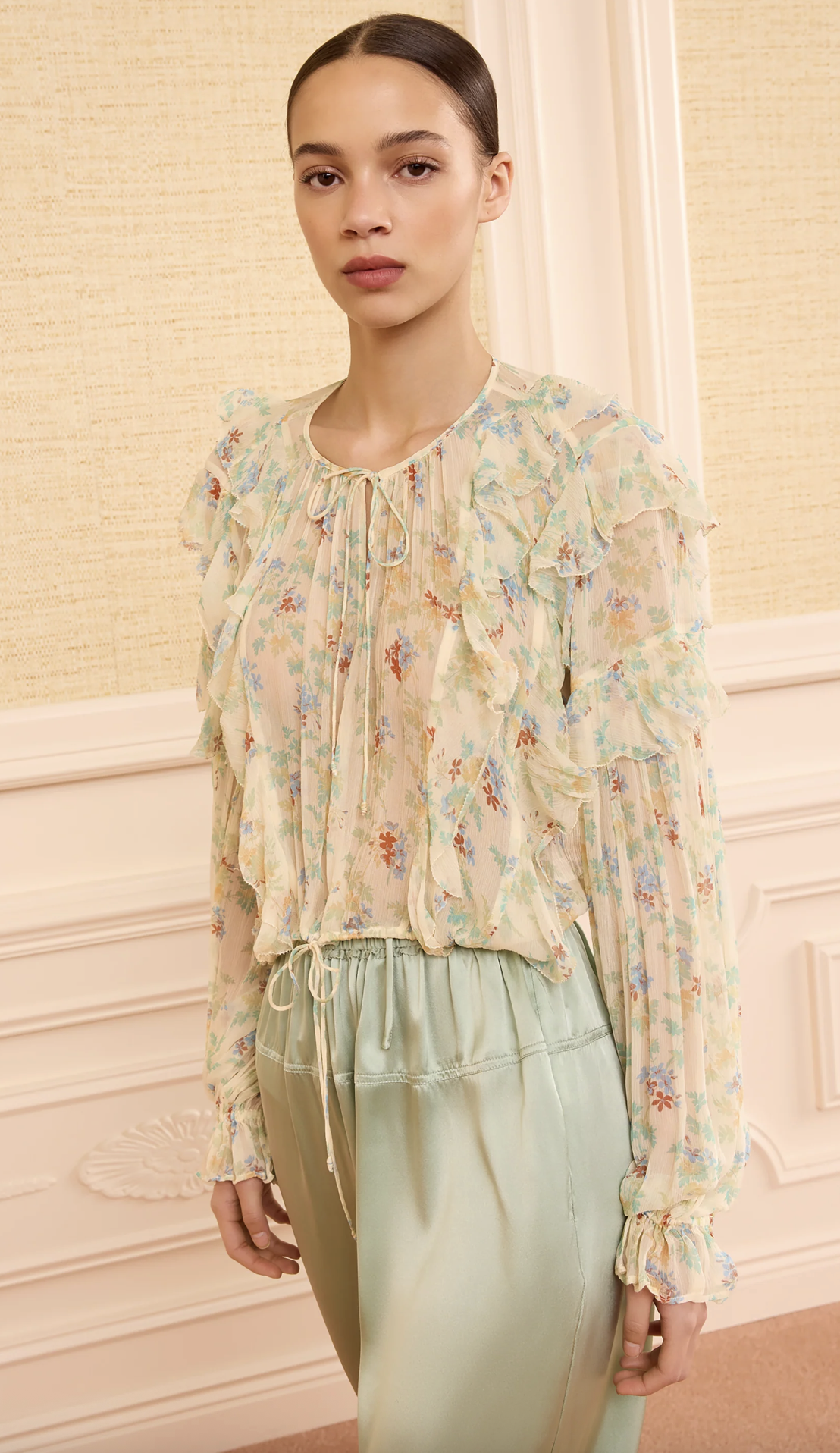Ulla Johnson Blouse Delfina Blouse, Moon Petal Soho-Boutique