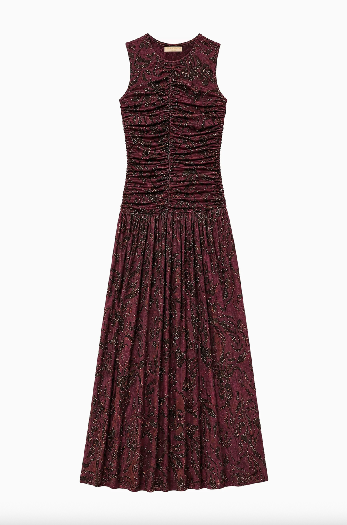 Ulla Johnson Dress Elora Sleeveless Jersey Dress, Claret Floral Soho-Boutique
