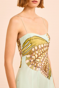 Ulla Johnson Dress Vesela Cami Midi Dress, Water Blossoms Soho-Boutique