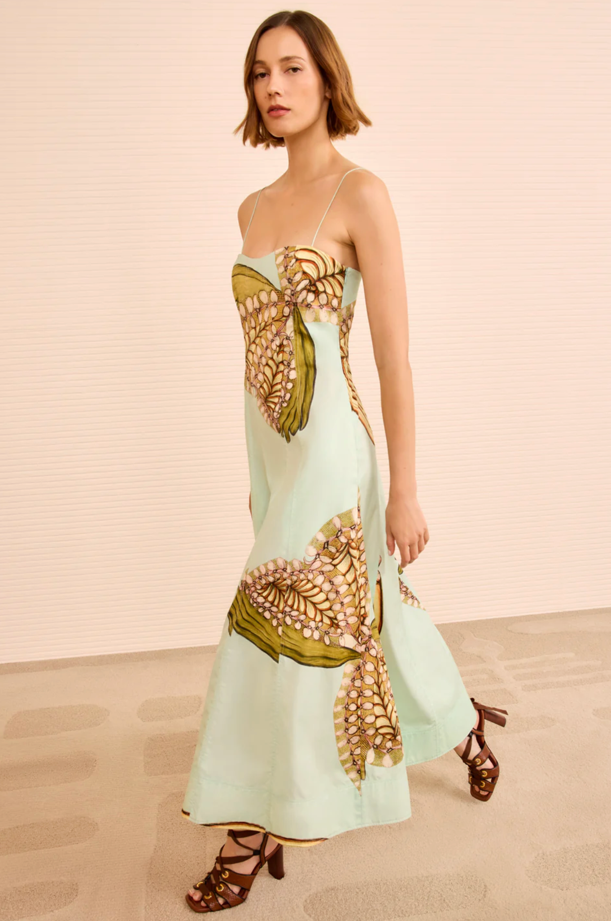 Vesela Cami Midi Dress, Water Blossoms Soho Boutique Vesela Cami Midi Dress, Water Blossoms Soho Boutique