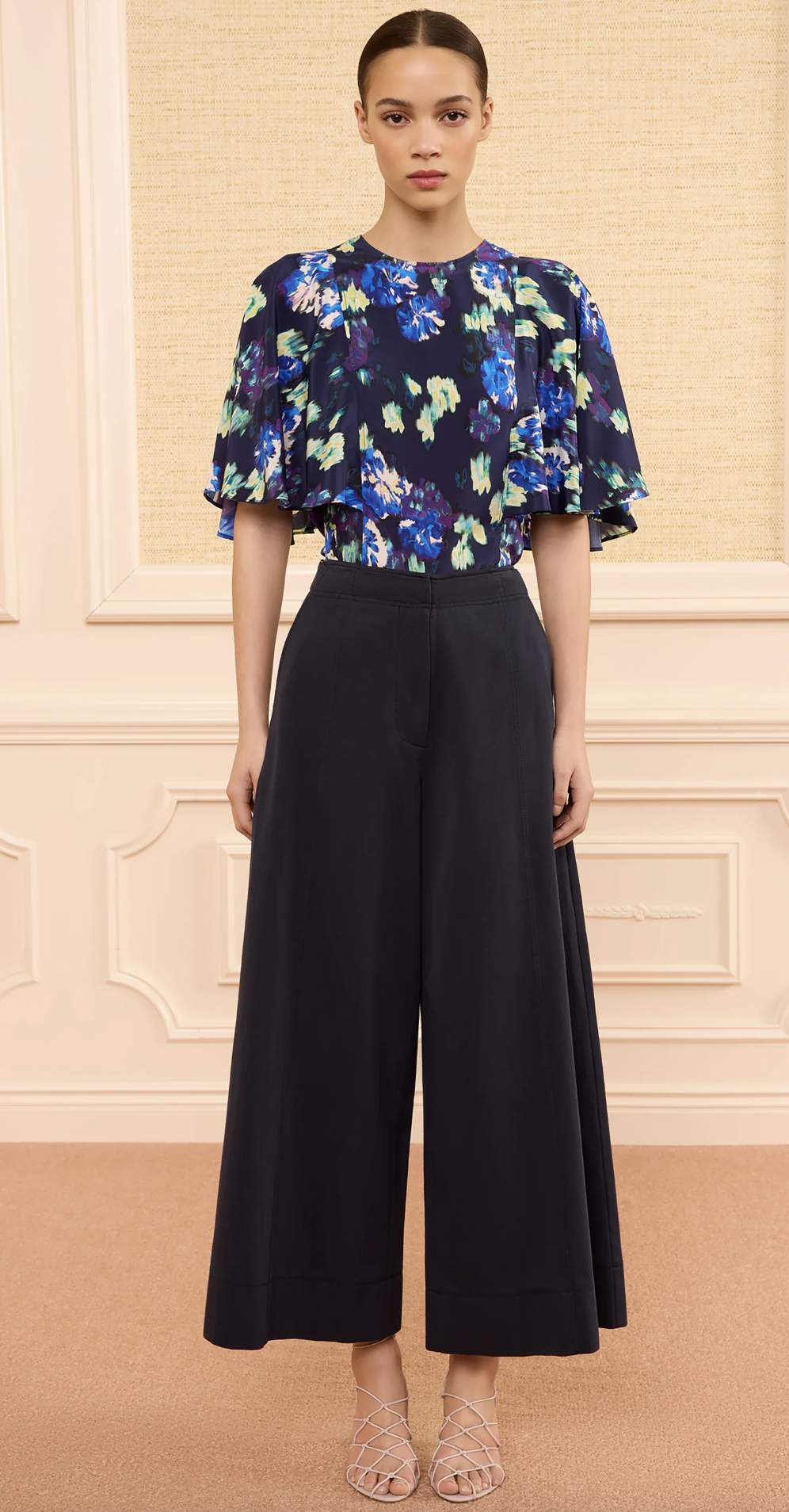 Ulla Johnson Pants Sascha Cropped Trouser, Marine Soho-Boutique