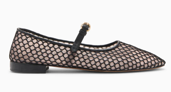 Ulla Johnson Shoes Isobel Mesh Ballet Flat, Black Soho-Boutique