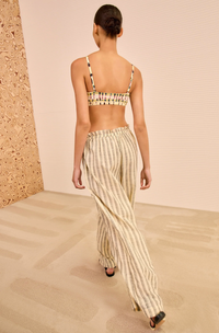 Ulla Johnson Swim Josephine Striped Coverup Pant, Cowrie Stripe Soho-Boutique