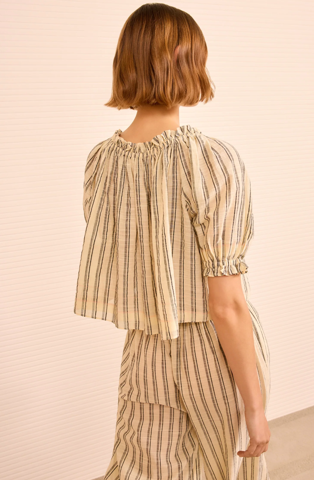 Ulla Johnson Swim Paros Striped Coverup Top, Cowrie Stripe Soho-Boutique