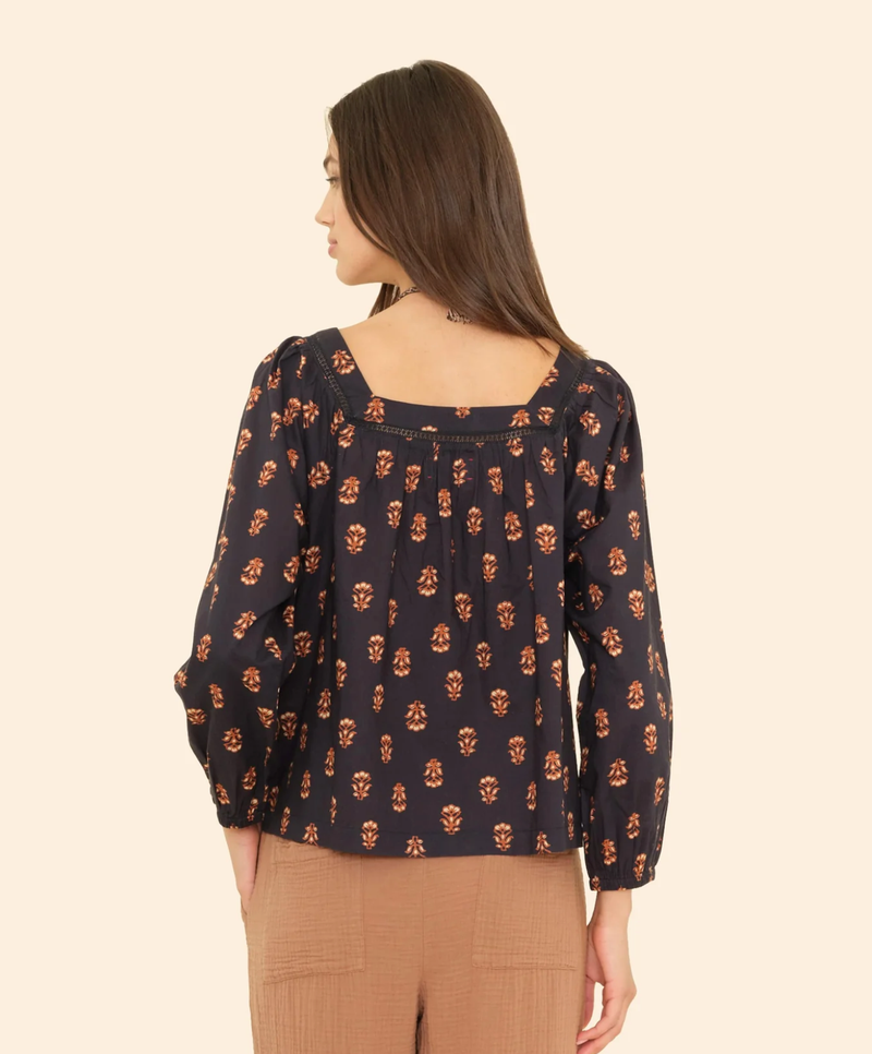 Xirena Blouse Mira Top, Wheat Stamp Soho-Boutique