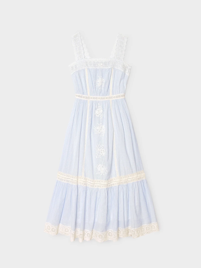 Xirena Dress Anita Dress, Blue White Stripe Soho-Boutique