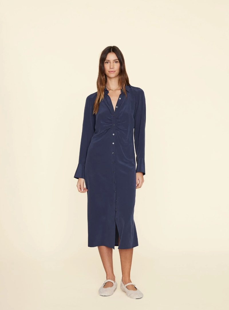 Xirena Dress Banks Dress, Navy Soho-Boutique