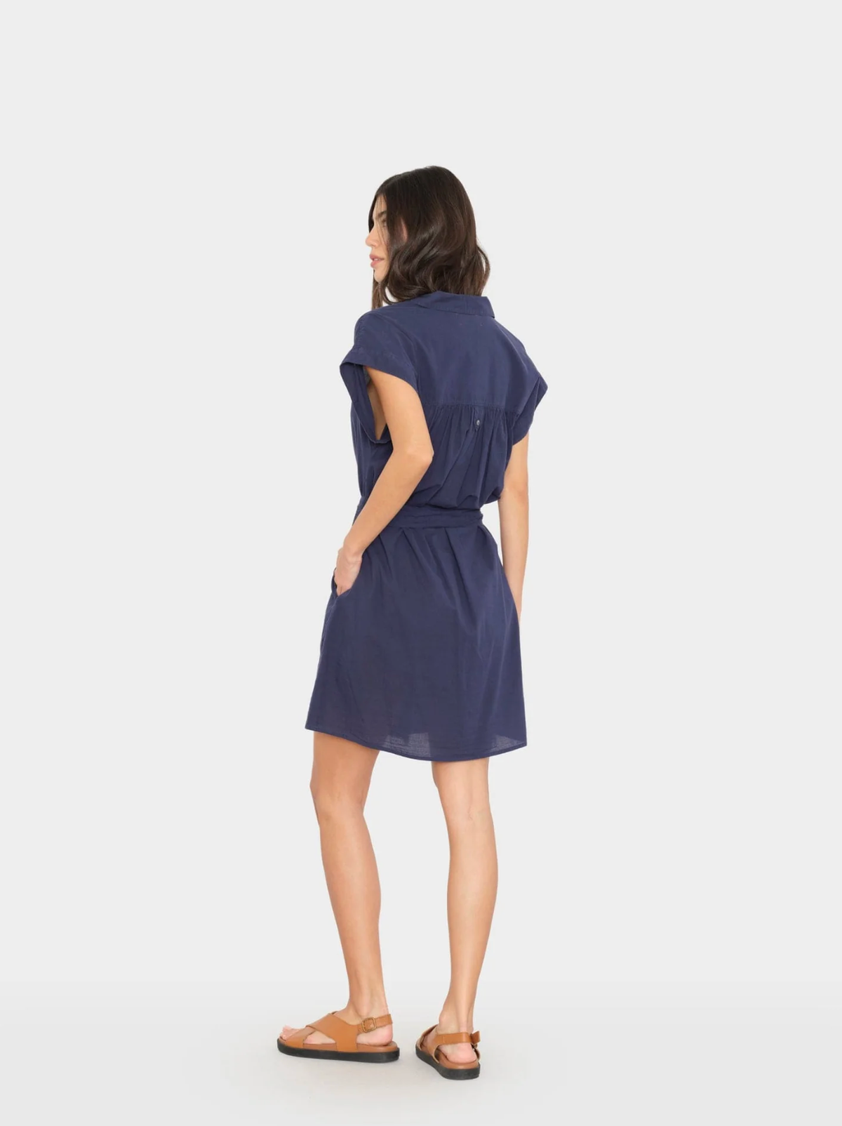 Xirena Dress Eliza Dress, Navy Soho-Boutique