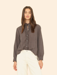 Xirena Shirt Amelie Shirt, Black Pepper Soho-Boutique