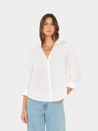 Xirena Shirt Bowie Shirt, White Soho-Boutique