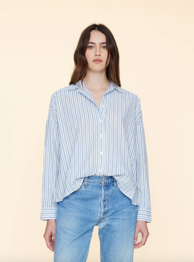 Xirena Shirt Riley Shirt, Coastal Stripes Soho-Boutique