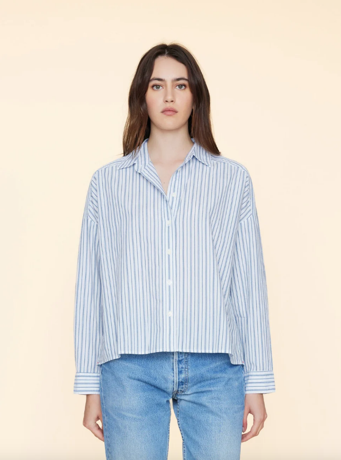 Xirena Shirt Riley Shirt, Coastal Stripes Soho-Boutique