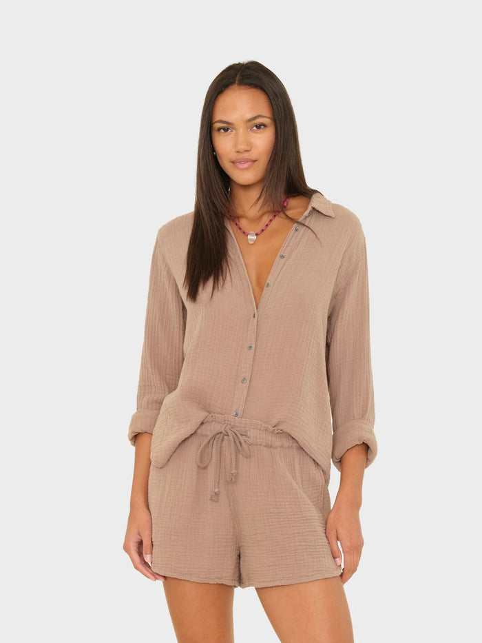 Xirena Shirt Scout Shirt, Ash Brown Soho-Boutique