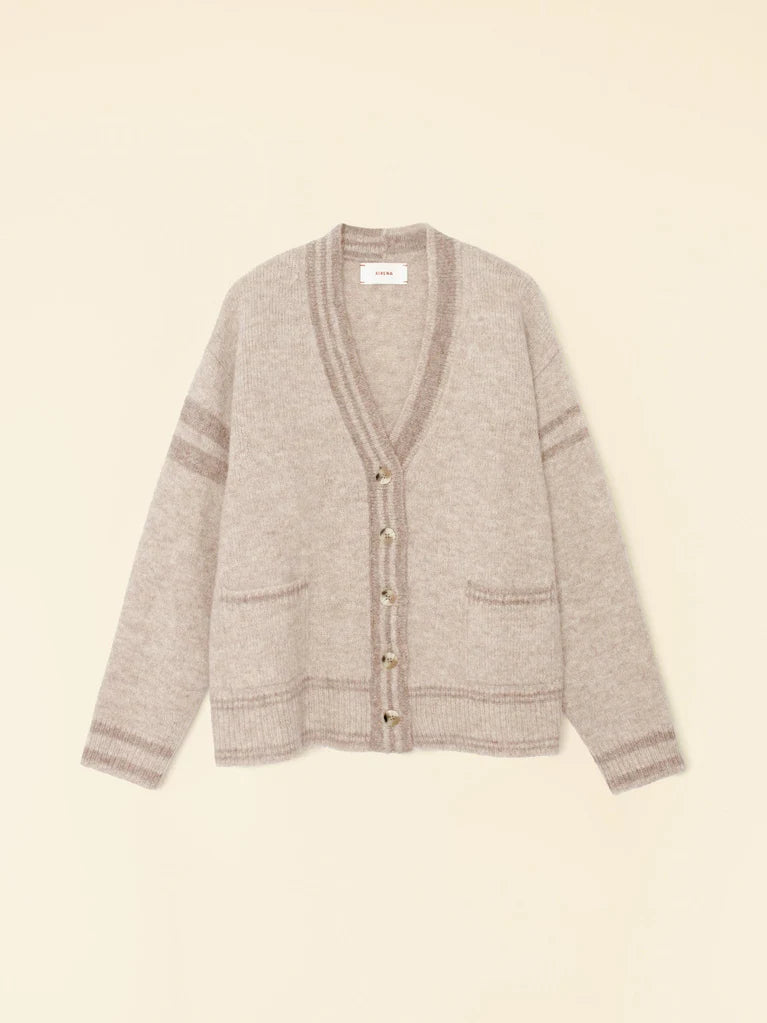 Carey Cardigan, Cream Grey